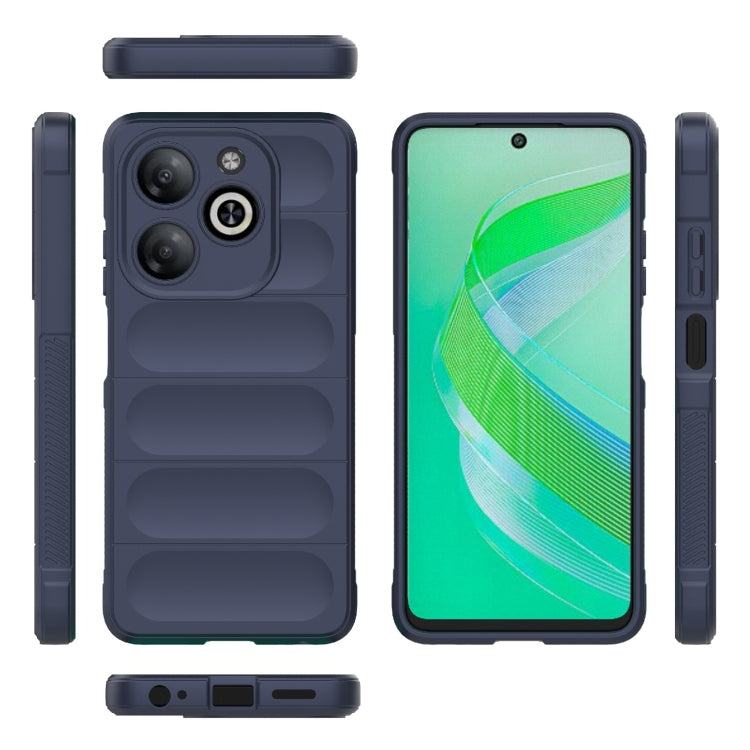 For Infinix Smart 8 Magic Shield TPU + Flannel Phone Case(Dark Blue) - Infinix Cases by PMC TechLife | Online Shopping South Africa | PMC TechLife | Buy Now Pay Later Mobicred