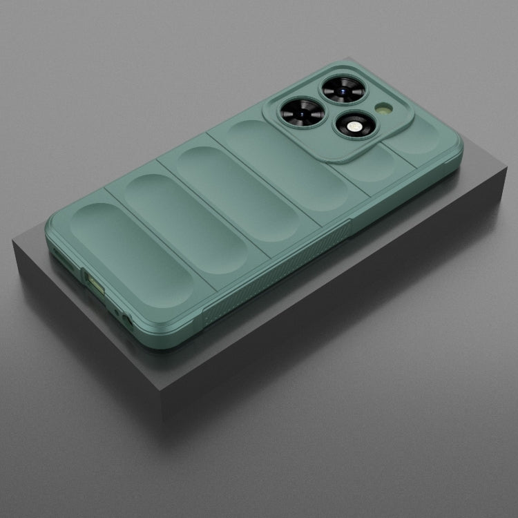 For Tecno Spark Go 2024 / 20C / Pop 8 Magic Shield TPU + Flannel Phone Case(Dark Green) - Tecno Cases by PMC Jewellery | Online Shopping South Africa | PMC Jewellery | Buy Now Pay Later Mobicred