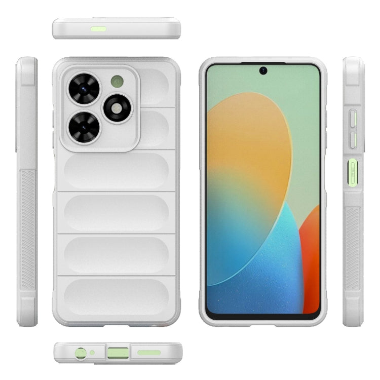 For Tecno Spark Go 2024 / 20C / Pop 8 Magic Shield TPU + Flannel Phone Case(White) - Tecno Cases by PMC Jewellery | Online Shopping South Africa | PMC Jewellery | Buy Now Pay Later Mobicred