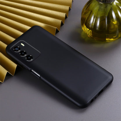 For ZTE Blade V40 Smart Pure Color Liquid Silicone Shockproof Phone Case(Black) - ZTE Cases by PMC Jewellery | Online Shopping South Africa | PMC Jewellery | Buy Now Pay Later Mobicred