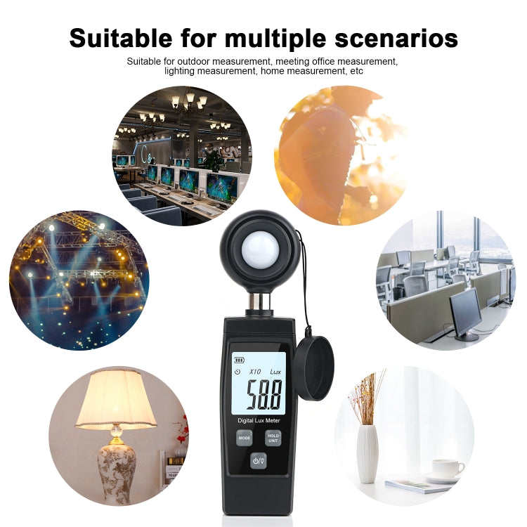 RZ851 Digital Light Meter, Range: 0-200,000 Lux(Black) - Light & Sound Meter by PMC TechLife | Online Shopping South Africa | PMC TechLife | Buy Now Pay Later Mobicred