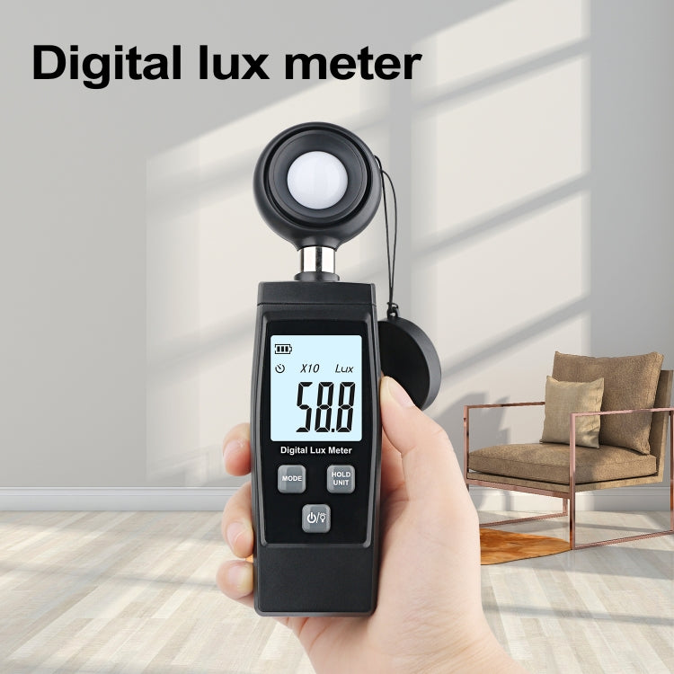 RZ851 Digital Light Meter, Range: 0-200,000 Lux(Black) - Light & Sound Meter by PMC TechLife | Online Shopping South Africa | PMC TechLife | Buy Now Pay Later Mobicred