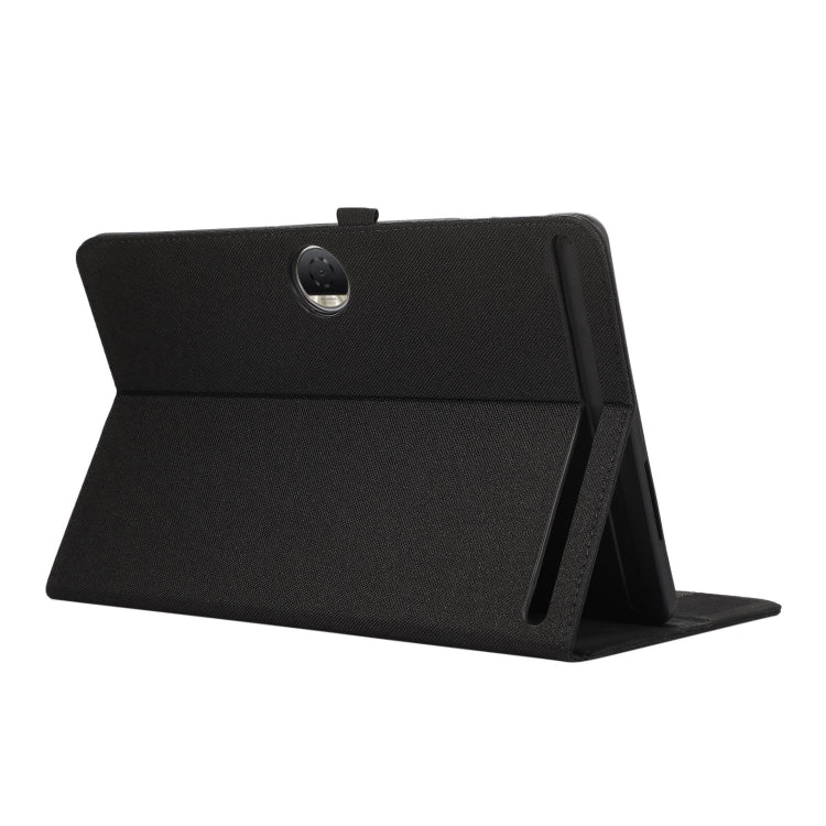 For Honor Pad 9 Fabric Texture Horizontal Flip Leather Tablet Case(Black) - Honor by PMC TechLife | Online Shopping South Africa | PMC TechLife | Buy Now Pay Later Mobicred