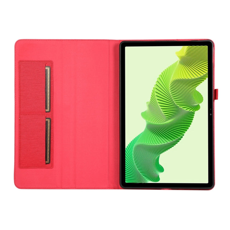 For Honor MagicPad 2 12.3 Fabric Texture Horizontal Flip Leather Tablet Case(Red) - Honor by PMC TechLife | Online Shopping South Africa | PMC TechLife | Buy Now Pay Later Mobicred