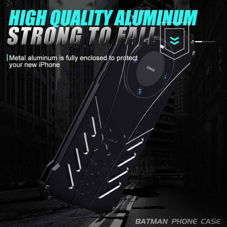 For Huawei Mate 60 Pro R-JUST Batman Metal Mobile Phone Protective Case(Black) - Huawei Cases by R-JUST | Online Shopping South Africa | PMC TechLife | Buy Now Pay Later Mobicred