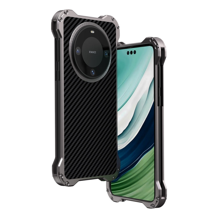 For Huawei Mate 60 Pro R-JUST RJ51 Hollow Metal Phone Protective Case(Space Grey) - Huawei Cases by R-JUST | Online Shopping South Africa | PMC TechLife | Buy Now Pay Later Mobicred