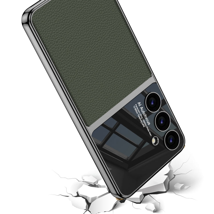 For Samsung Galaxy S24 5G GKK Plating TPU + Leather Full Coverage Phone Case(Black) - free shipping - PMC Jewellery - Order now!