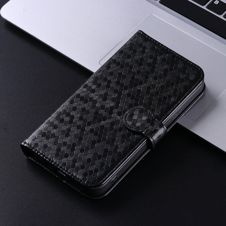 For Motorola Moto G Power 5G 2024 Honeycomb Dot Texture Leather Phone Case(Black) - free shipping - PMC Jewellery - Order now!