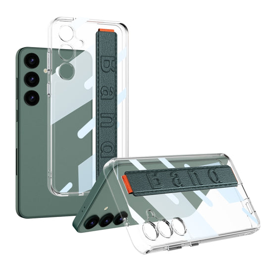 For Samsung Galaxy S24+ 5G GKK Space Frame Transparent PC + TPU Phone Case with Wrist Strap(Green) - Galaxy S24+ 5G Cases by GKK | Online Shopping South Africa | PMC Jewellery | Buy Now Pay Later Mobicred