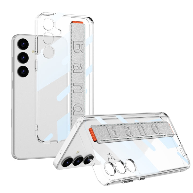 For Samsung Galaxy S24+ 5G GKK Space Frame Transparent PC + TPU Phone Case with Wrist Strap(White) - Galaxy S24+ 5G Cases by GKK | Online Shopping South Africa | PMC Jewellery | Buy Now Pay Later Mobicred