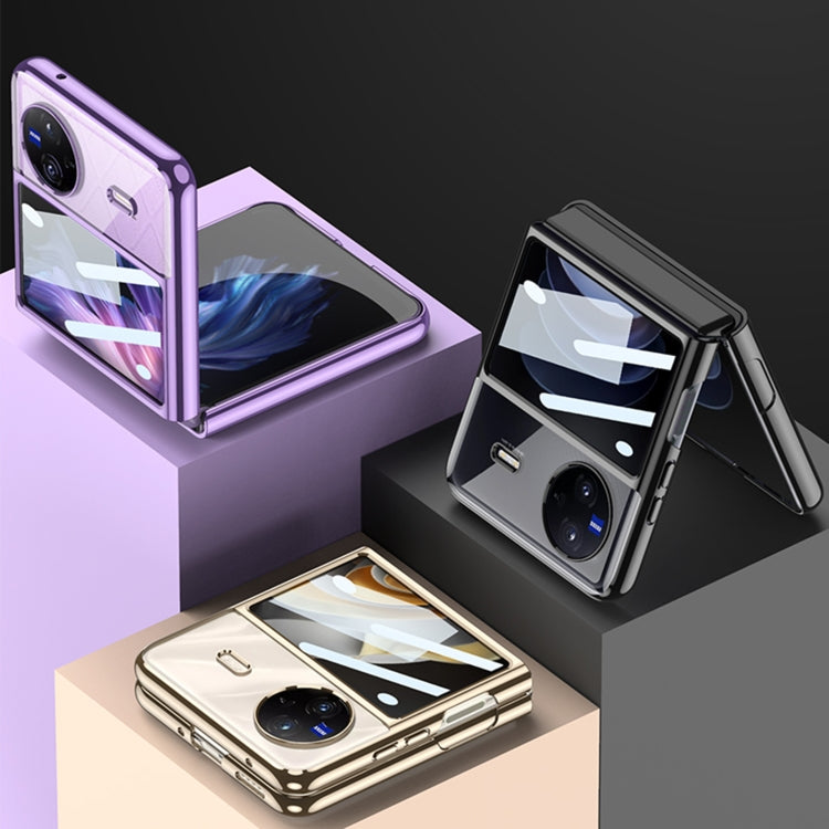 For vivo X Flip GKK Integrated Electroplating Full Coverage Phone Case(Purple) - vivo Cases by GKK | Online Shopping South Africa | PMC Jewellery | Buy Now Pay Later Mobicred