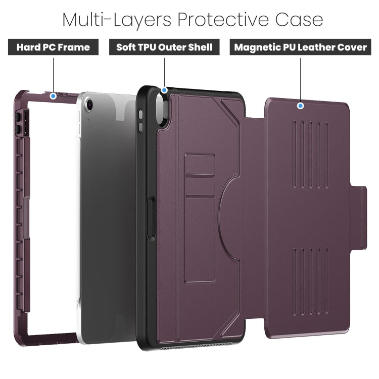 For iPad Air 11 2024 Notebook Magnetic Leather Tablet Case(Purple) - iPad Air 11 2024 Cases by PMC Jewellery | Online Shopping South Africa | PMC Jewellery | Buy Now Pay Later Mobicred