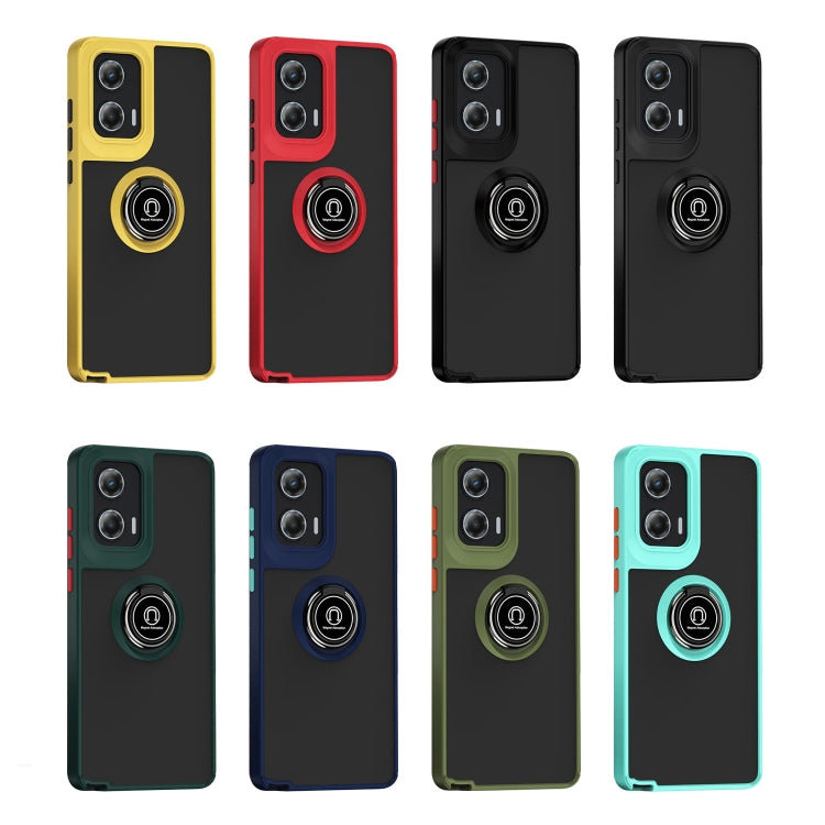 For Motorola Moto G Stylus 5G 2024 Q Shadow 1 Series TPU + PC Phone Case with Ring(Black+Red) - Motorola Cases by PMC Jewellery | Online Shopping South Africa | PMC Jewellery | Buy Now Pay Later Mobicred