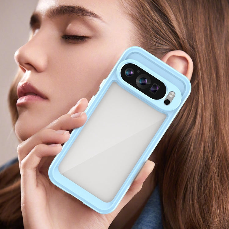 For Google Pixel 9 Colorful Series Acrylic Hybrid TPU Phone Case(Blue) - Google Cases by PMC Jewellery | Online Shopping South Africa | PMC Jewellery | Buy Now Pay Later Mobicred