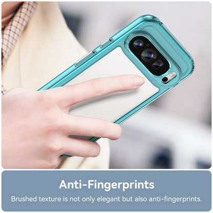 For Google Pixel 9 Colorful Series Acrylic Hybrid TPU Phone Case(Transparent Blue) - Google Cases by PMC Jewellery | Online Shopping South Africa | PMC Jewellery | Buy Now Pay Later Mobicred