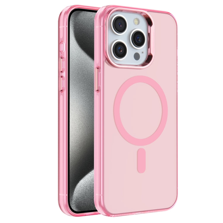 For iPhone 15 Pro Electroplated IMD Magsafe PC Hybrid TPU Phone Case(Pink) - iPhone 15 Pro Cases by PMC TechLife | Online Shopping South Africa | PMC TechLife