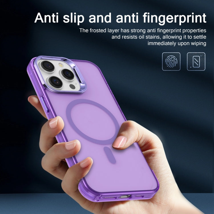 For iPhone 15 Plus Electroplated IMD Magsafe PC Hybrid TPU Phone Case(Purple) - iPhone 15 Plus Cases by PMC TechLife | Online Shopping South Africa | PMC TechLife
