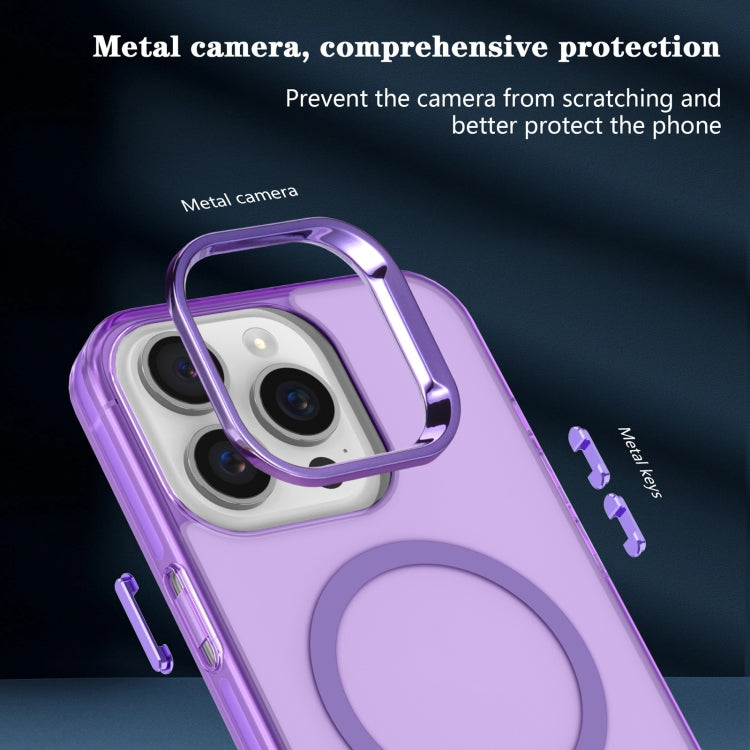 For iPhone 15 Plus Electroplated IMD Magsafe PC Hybrid TPU Phone Case(Purple) - iPhone 15 Plus Cases by PMC TechLife | Online Shopping South Africa | PMC TechLife