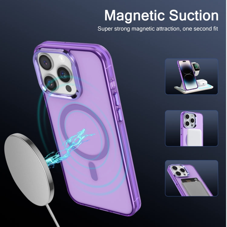 For iPhone 12 Pro Electroplated IMD Magsafe PC Hybrid TPU Phone Case(Purple) - iPhone 12 / 12 Pro Cases by PMC Jewellery | Online Shopping South Africa | PMC Jewellery