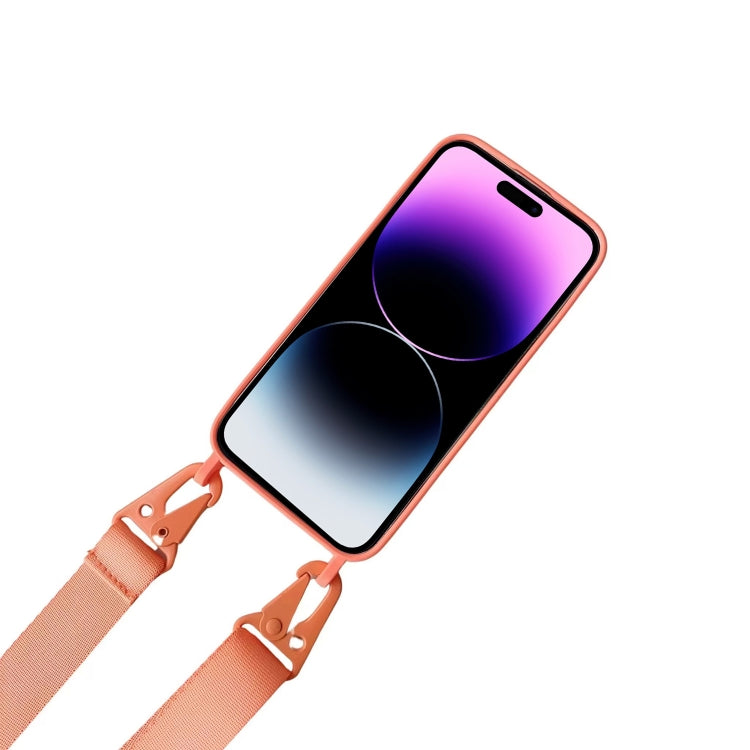 For iPhone 16 Card Slot Liquid Silicone Phone Case with Lanyard(Yellow) - iPhone 16 Cases by PMC TechLife | Online Shopping South Africa | PMC TechLife | Buy Now Pay Later Mobicred