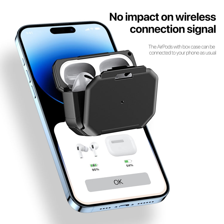 For AirPods Pro DUX DUCIS PECF Series Earbuds Box Protective Case(Black) - For AirPods Pro by DUX DUCIS | Online Shopping South Africa | PMC Jewellery | Buy Now Pay Later Mobicred