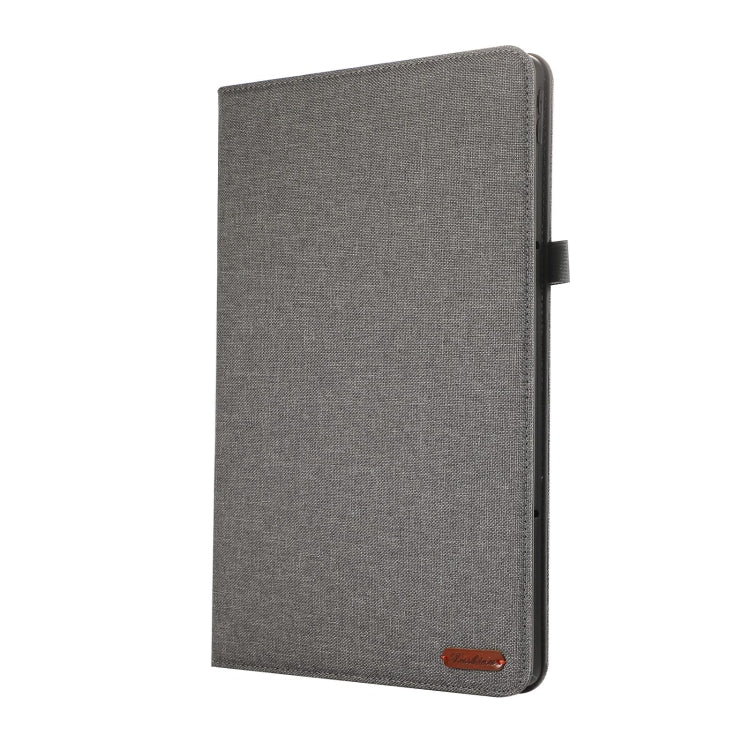 For Lenovo Tab P12 12.7 2025 Fabric Leather Tablet Case(Grey) - Lenovo by PMC TechLife | Online Shopping South Africa | PMC TechLife | Buy Now Pay Later Mobicred