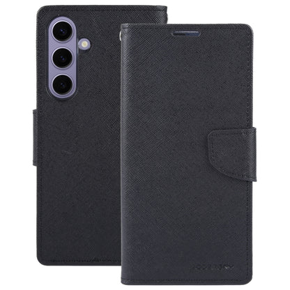 For Samsung Galaxy S24 5G GOOSPERY FANCY DIARY Cross Texture Leather Phone Case(Black) - Galaxy S24 5G Cases by GOOSPERY | Online Shopping South Africa | PMC Jewellery | Buy Now Pay Later Mobicred