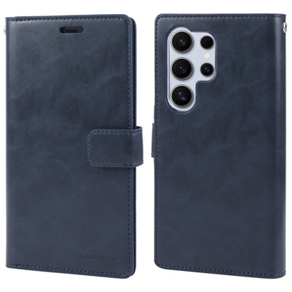 For Samsung Galaxy S24 Ultra 5G GOOSPERY MANSOOR DIARY 9 Card Slots Leather Phone Case(Dark Blue) - Galaxy S24 Ultra 5G Cases by GOOSPERY | Online Shopping South Africa | PMC Jewellery | Buy Now Pay Later Mobicred