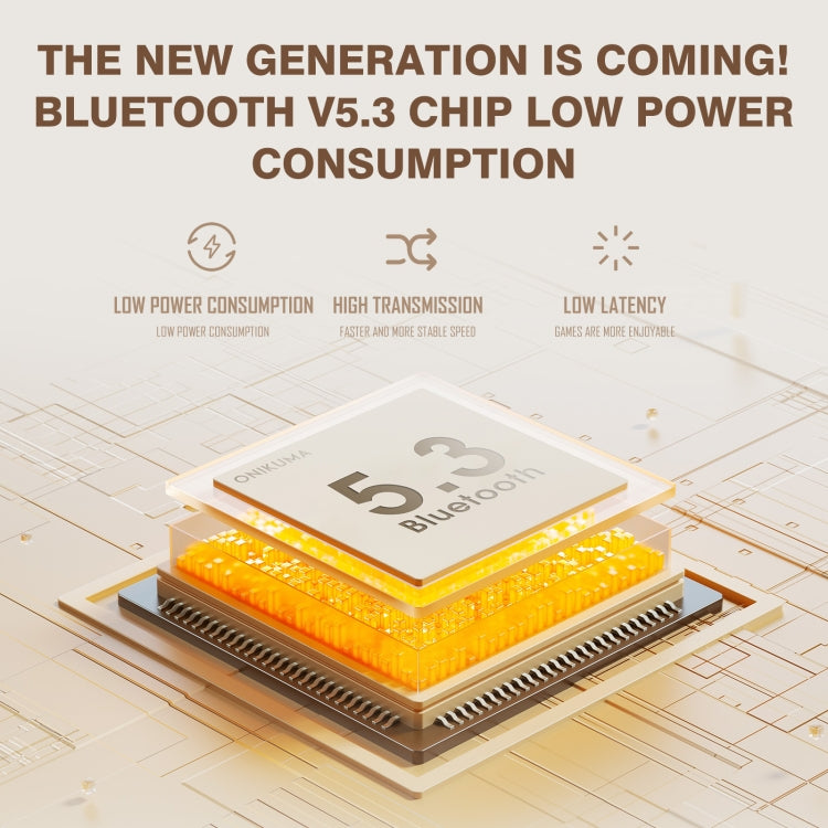 ONIKUMA T18 Bluetooth 5.3 Wireless Earphone(White) - free shipping - PMC Jewellery - Order now!