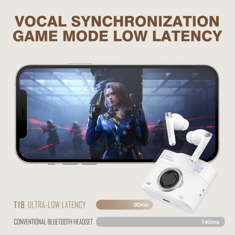 ONIKUMA T18 Bluetooth 5.3 Wireless Earphone(White) - free shipping - PMC Jewellery - Order now!