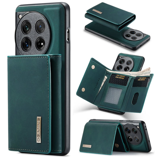 For OnePlus 12 DG.MING M1 Series 3-Fold Multi Card Wallet + Magnetic Phone Case(Green) - OnePlus Cases by DG.MING | Online Shopping South Africa | PMC Jewellery | Buy Now Pay Later Mobicred