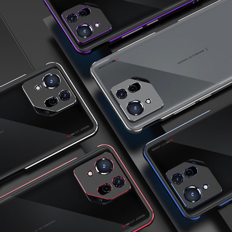 For ASUS ROG Phone 8 Lens Protector + Metal Frame Phone Case(Silver) - ASUS Cases by PMC TechLife | Online Shopping South Africa | PMC TechLife | Buy Now Pay Later Mobicred