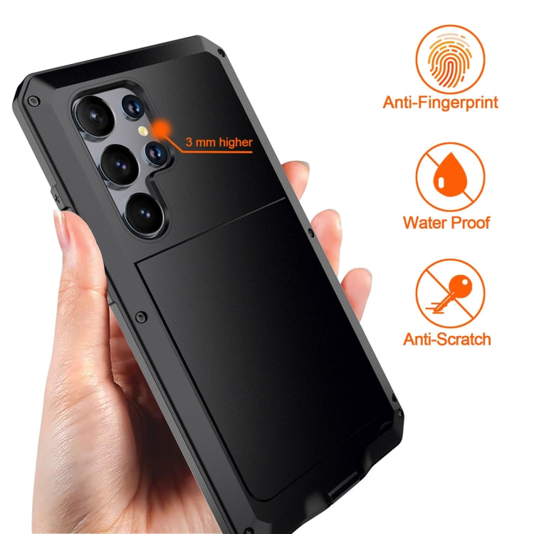 For Samsung Galaxy S24 Ultra 5G Shockproof Life Waterproof Silicone + Zinc Alloy Phone Case(Black) - Galaxy S24 Ultra 5G Cases by PMC Jewellery | Online Shopping South Africa | PMC Jewellery | Buy Now Pay Later Mobicred