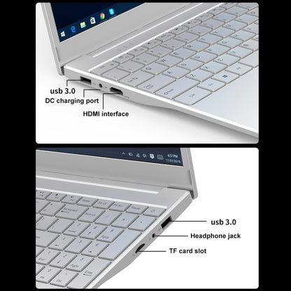 V8 15.6 inch Ultrathin Laptop, 16GB+128GB, Windows 10 Intel Processor N95 Quad Core(Silver) - Others by PMC Jewellery | Online Shopping South Africa | PMC Jewellery