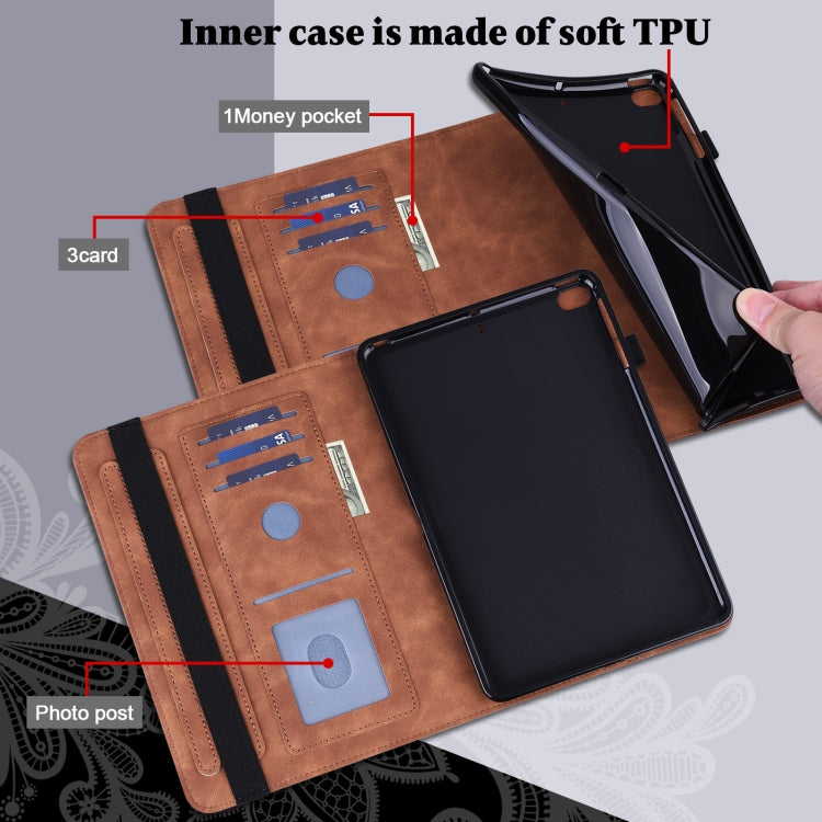 For Lenovo Tab M11 / Xiaoxin Pad 11 2024 Lace Flower Embossing Pattern Leather Tablet Case(Brown) - Lenovo by PMC Jewellery | Online Shopping South Africa | PMC Jewellery | Buy Now Pay Later Mobicred