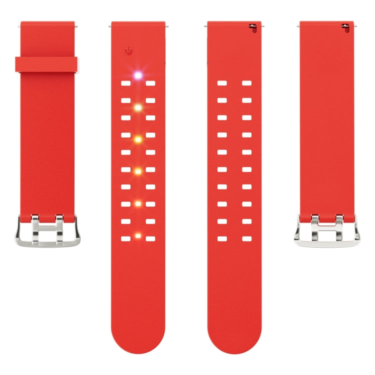 For Apple Watch Series 9 41mm Luminous Colorful Light Silicone Watch Band(Red) - Watch Bands by PMC TechLife | Online Shopping South Africa | PMC TechLife