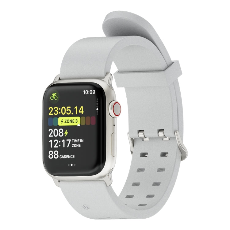 For Apple Watch Series 8 41mm Luminous Colorful Light Silicone Watch Band(Light Grey) - Watch Bands by PMC TechLife | Online Shopping South Africa | PMC TechLife