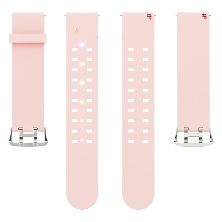 For Apple Watch SE 44mm Luminous Colorful Light Silicone Watch Band(Pink) - Watch Bands by PMC TechLife | Online Shopping South Africa | PMC TechLife