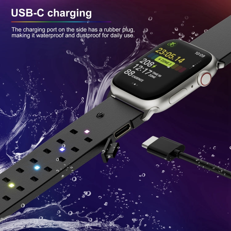 For Apple Watch SE 44mm Luminous Colorful Light Silicone Watch Band(Green) - Watch Bands by PMC TechLife | Online Shopping South Africa | PMC TechLife
