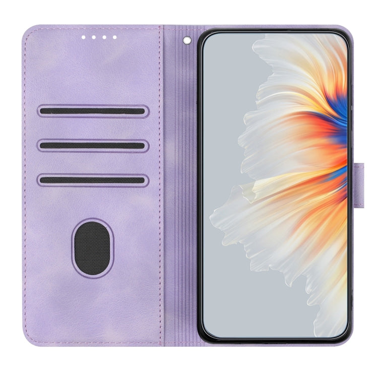 For Tecno Spark Go 2024 Heart Pattern Skin Feel Leather Phone Case(Purple) - Tecno Cases by PMC Jewellery | Online Shopping South Africa | PMC Jewellery | Buy Now Pay Later Mobicred