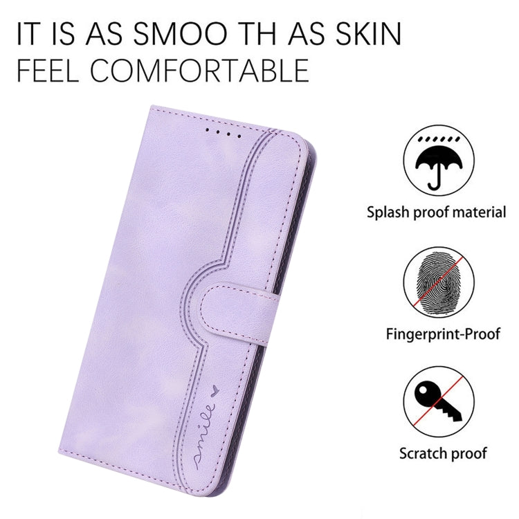 For Tecno Spark Go 2024 Heart Pattern Skin Feel Leather Phone Case(Purple) - Tecno Cases by PMC Jewellery | Online Shopping South Africa | PMC Jewellery | Buy Now Pay Later Mobicred