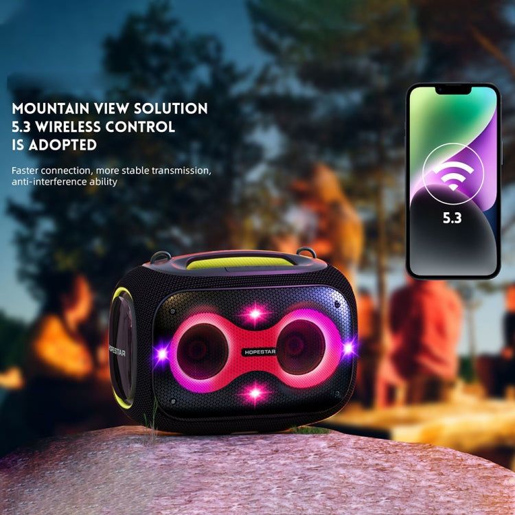 HOPESTAR Party Box 120W Karaoke Bluetooth Speaker with 2 Microphones(Grey) - free shipping - PMC Jewellery - Order now!