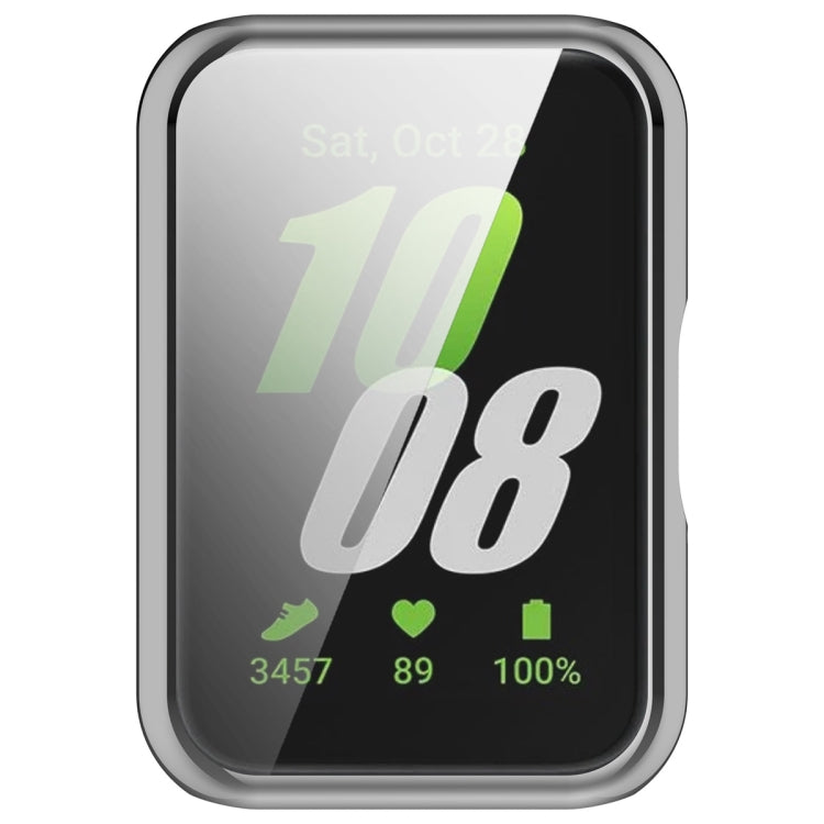 For Samsung Galaxy Fit 3 Full Coverage TPU Electroplated Watch Protective Case(Silver) - Watch Cases by PMC TechLife | Online Shopping South Africa | PMC TechLife