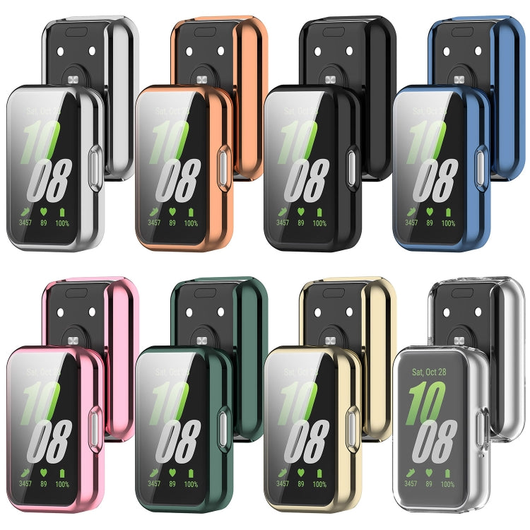 For Samsung Galaxy Fit 3 Full Coverage TPU Electroplated Watch Protective Case(Silver) - Watch Cases by PMC TechLife | Online Shopping South Africa | PMC TechLife