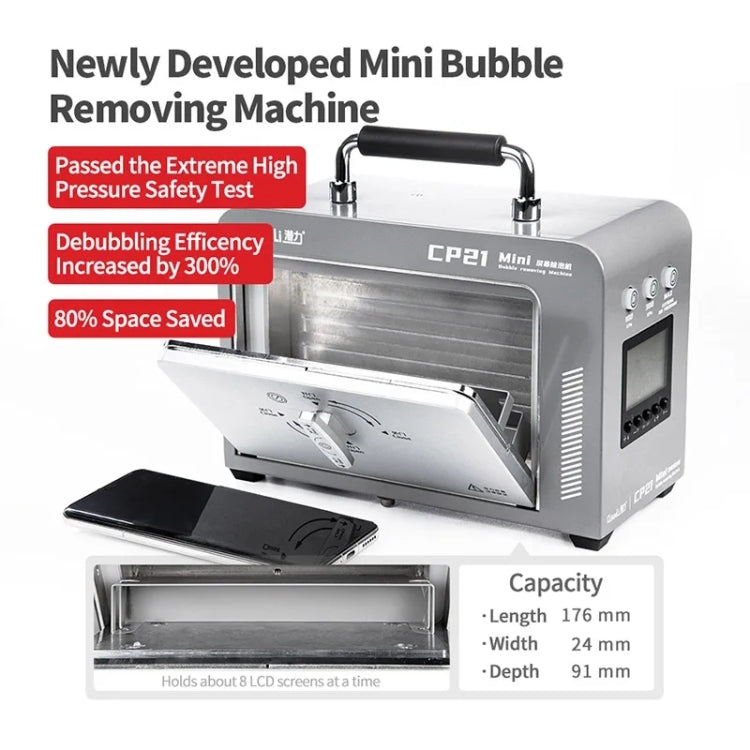 Qianli CP21 Mini LCD Screen Bubble Removing Machine, EU Plug - free shipping - PMC TechLife - Order now!
