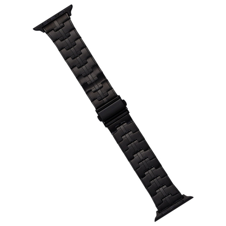 For Apple Watch SE 44mm Stainless Steel Watch Band(Black) - free shipping - PMC TechLife - Order now!