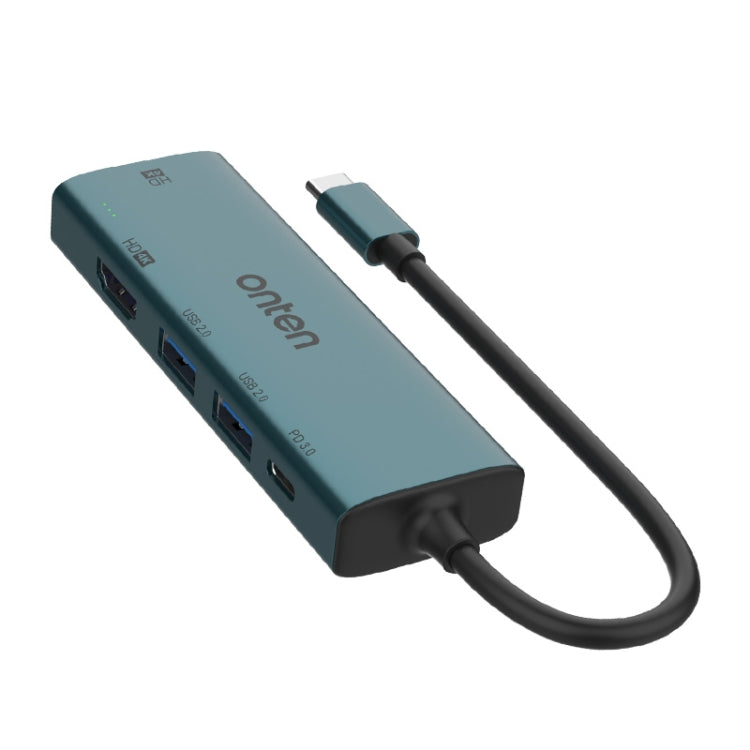 Onten UC126 5 in 1 USB-C / Type-C to Dual HDM I+ USB2.0 + PD3.0 Multi-function HUB Docking Station - free shipping - PMC Jewellery - Order now!