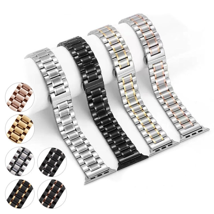 For Apple Watch 42mm Five-Beads Stainless Steel Watch Band(Black) - free shipping - PMC TechLife - Order now!