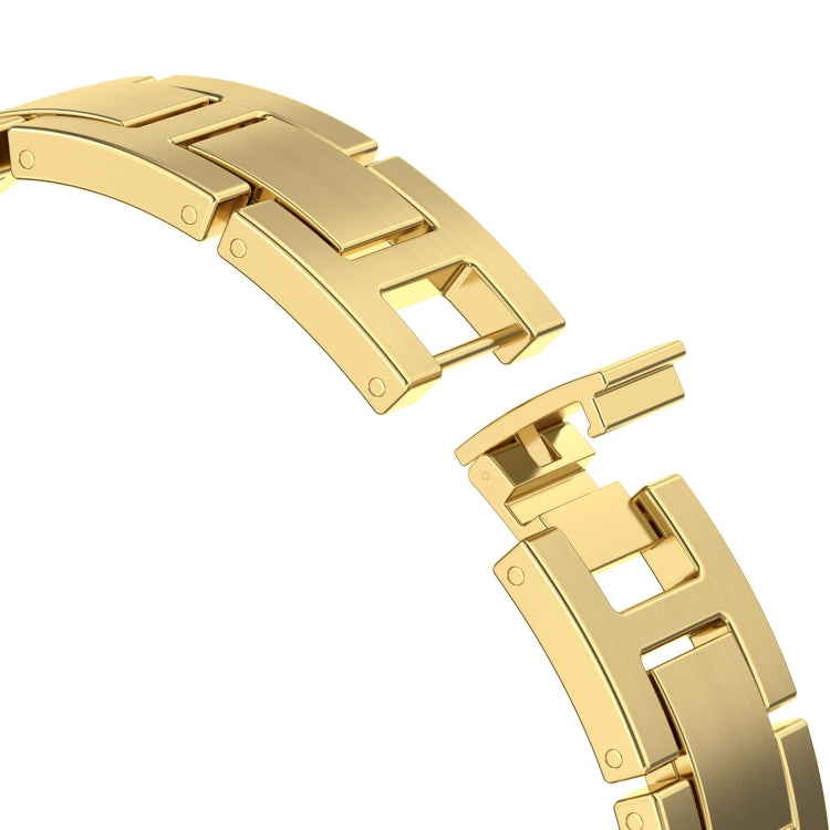 For Apple Watch 42mm H Slim Stainless Steel Watch Band(Starlight) - Watch Bands by PMC TechLife | Online Shopping South Africa | PMC TechLife