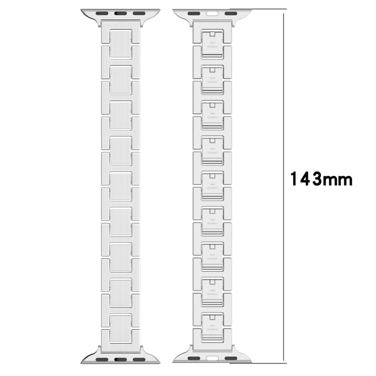 For Apple Watch 42mm H Slim Stainless Steel Watch Band(Starlight) - Watch Bands by PMC TechLife | Online Shopping South Africa | PMC TechLife